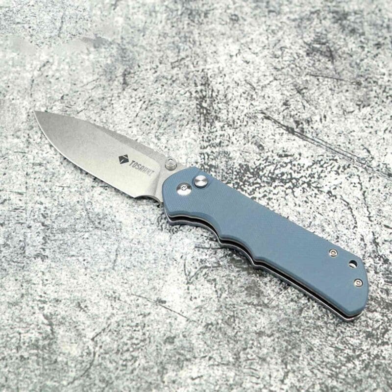 D2 steeldrop point blade knife