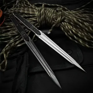 TOSAHWI Handmade Needlepoint Force Knife 2 Colors Blade - Black
