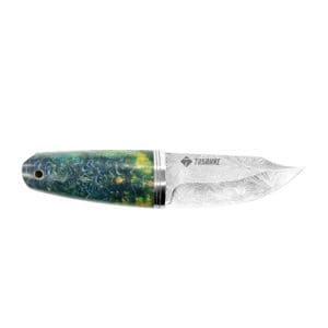 Tosahwi Mini Tailing Point Fixed Blade Knife With Leather Shelth