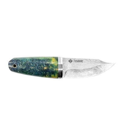 Tosahwi Mini Tailing Point Fixed Blade Knife With Leather Shelth