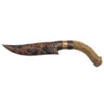 Tosahwi Handmade Mahogany Obsidian Blade Knife With Antler Handle